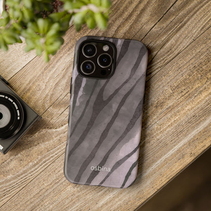 osbina | Stripes on Point — The Muted Gray + Black Tiger Case | The Season Collective