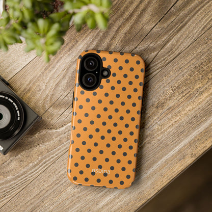 osbina | Spot On Chic — The Orange + Black Polka Dot Case | The Season Collective