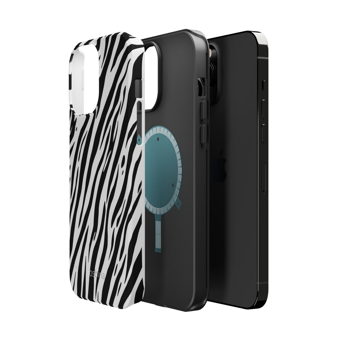 osbina | MagSafe Compatible for iPhone | The Bengal Bold Stripe Case in White + Black | The Season Collective