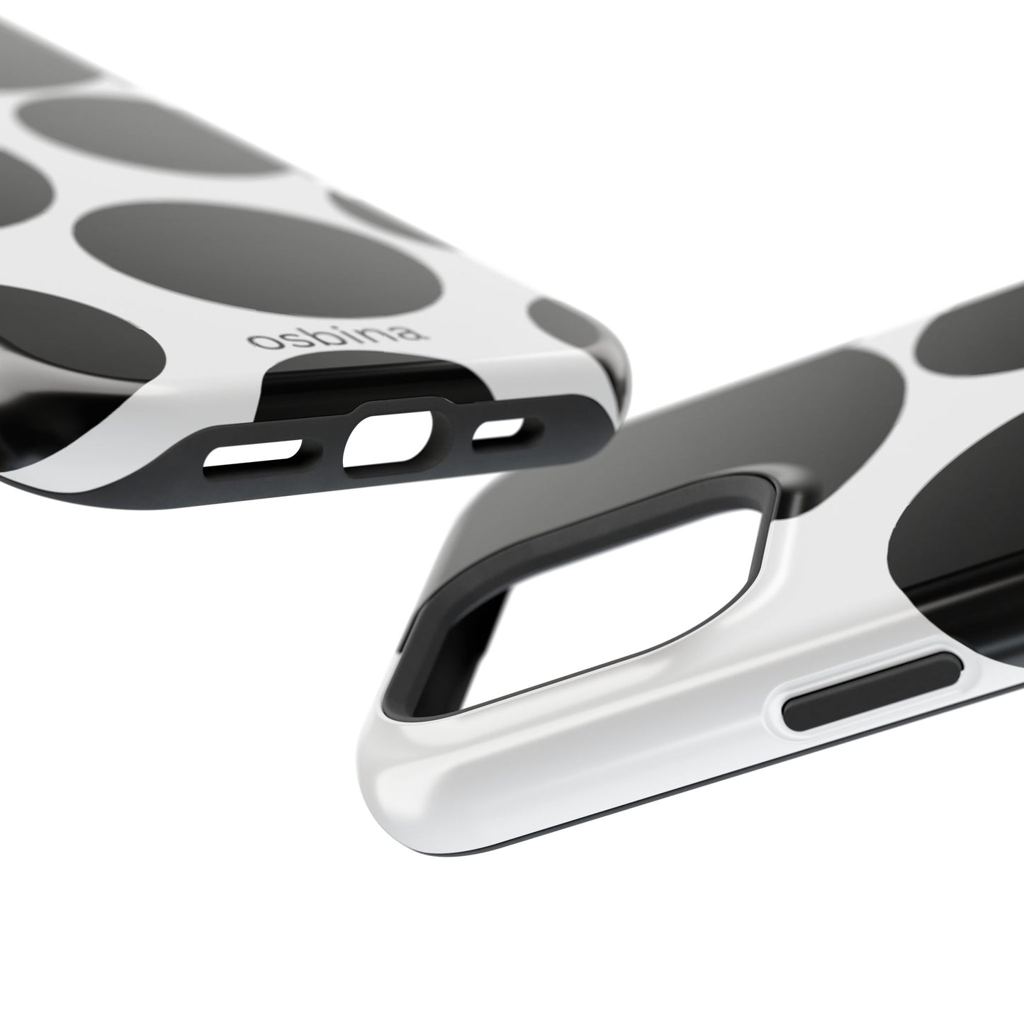 osbina | MagSafe compatible for iPhone | The Noir Bubbles Phone Case | Modern Muse Collection