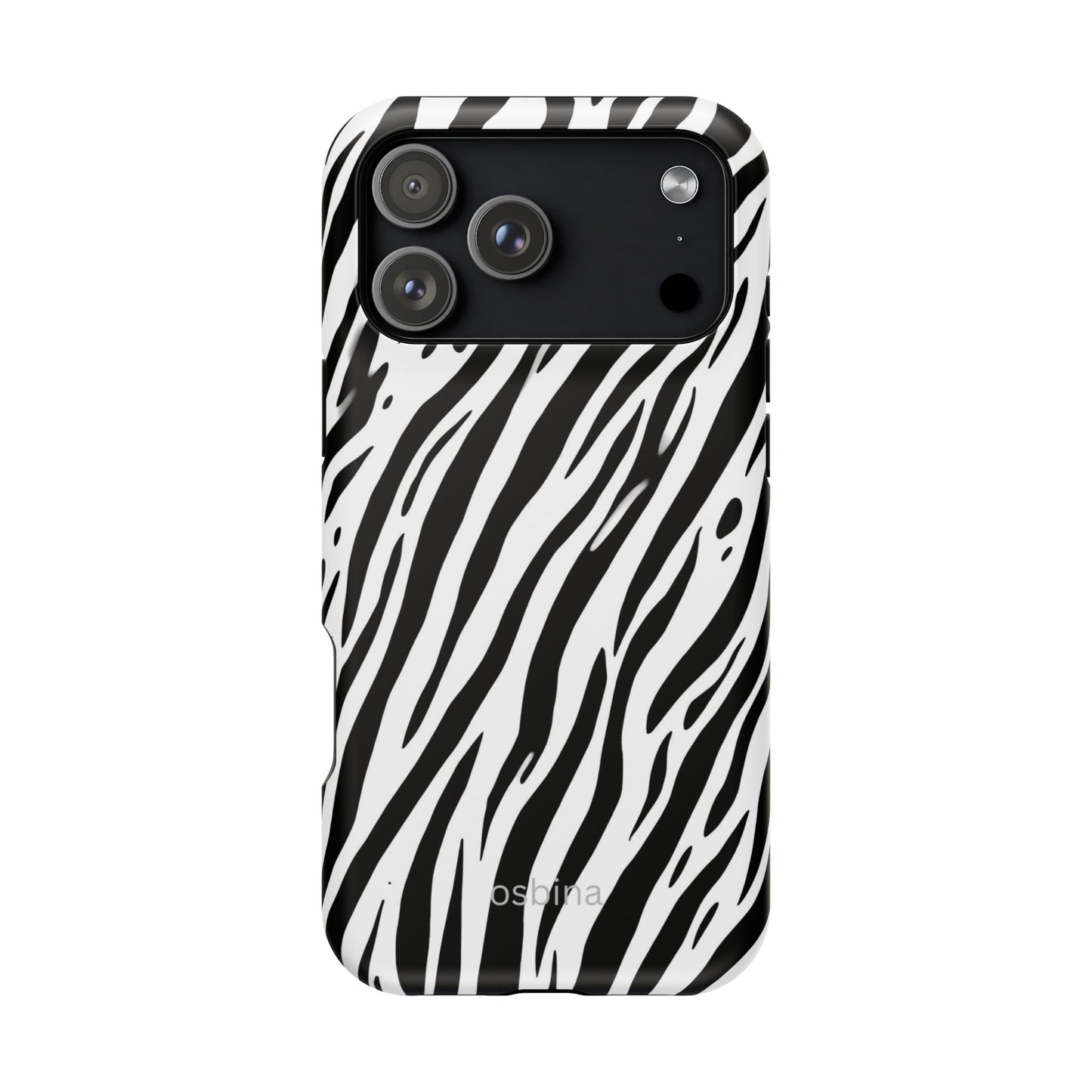 osbina | MagSafe Compatible for iPhone | The Bengal Bold Stripe Case in White + Black | The Season Collective