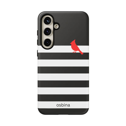 osbina | Redbird Edition Thinking of You Phone Case Black & White Stripe | Inspired By Collection