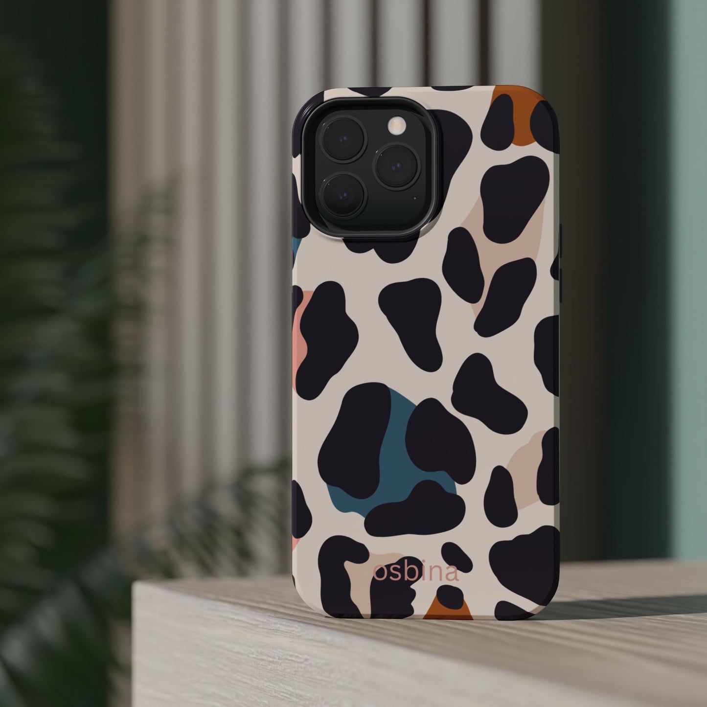 osbina | MagSafe compatible for iPhone | Leopard Luxe Color Pop Leopard Print Phone Case | Modern Muse Collection