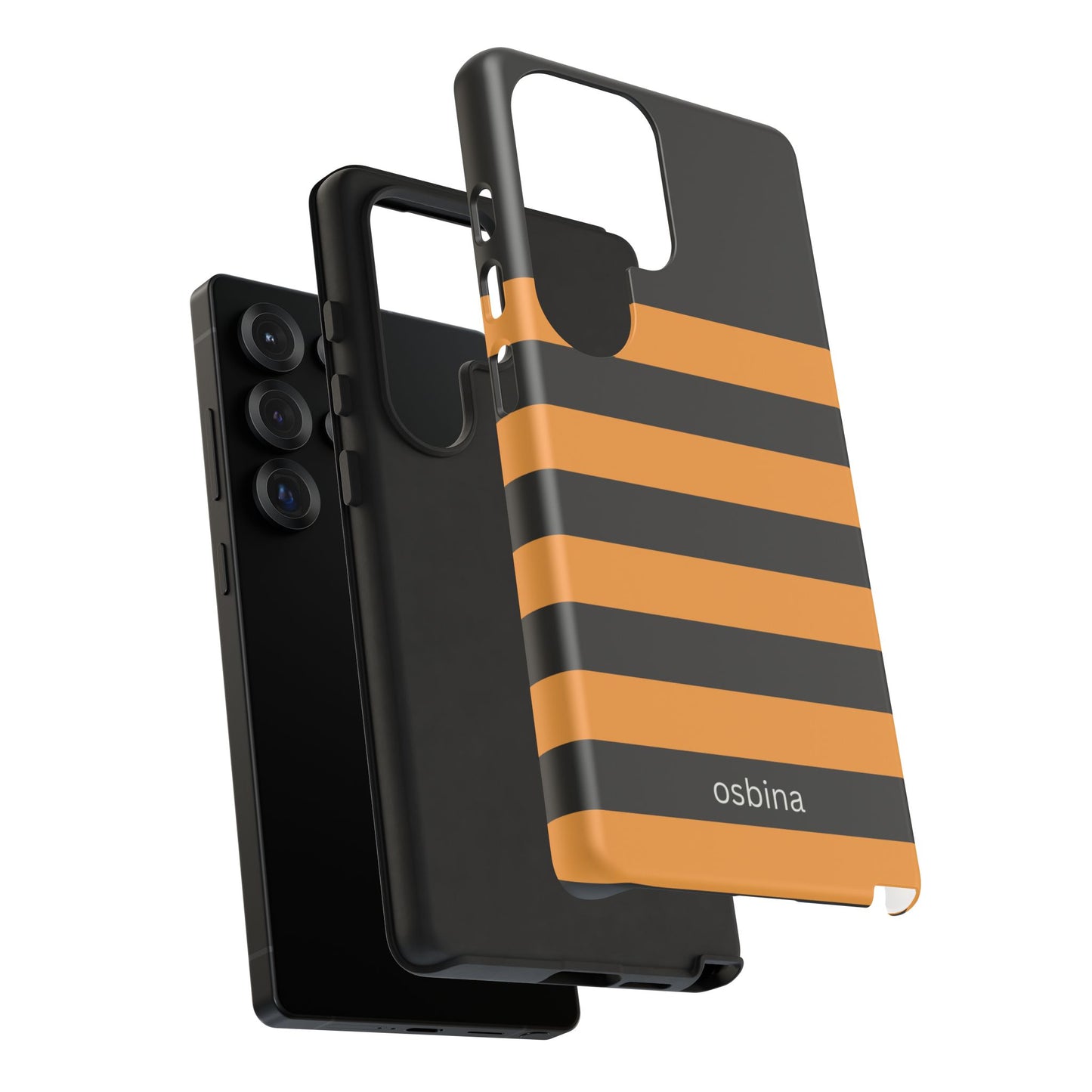 osbina | The Horizon Stripe Case in Black + Orange | The Season Collective