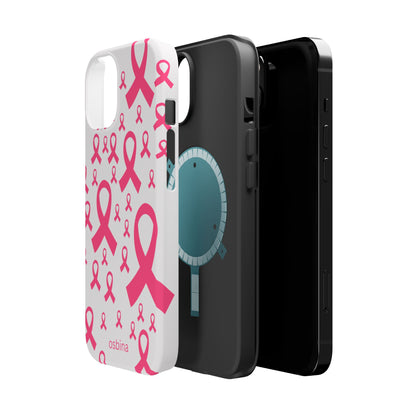 osbina |  MagSafe compatible for iPhone | Limited Edition Strength in Ribbons Case in Light Pink + Soft Pink + Hot Pink | The Pink October Collection | Inspired By