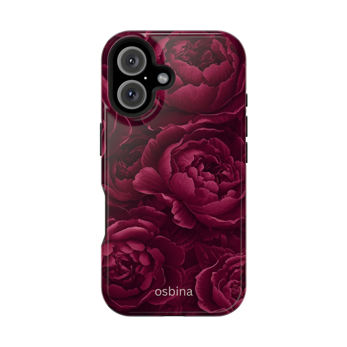 osbina | MagSafe for iPhone | The Burgundy Peony Designer Case