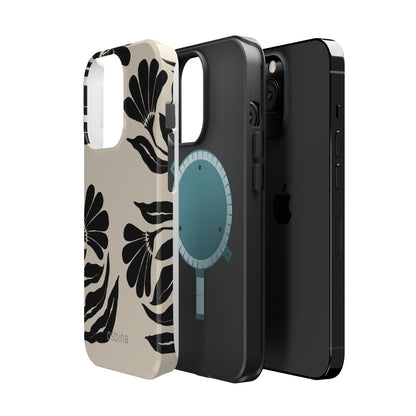 osbina | MagSafe compatible for iPhone | Obsidian Bloom Flower Phone Case | Modern Muse Collection