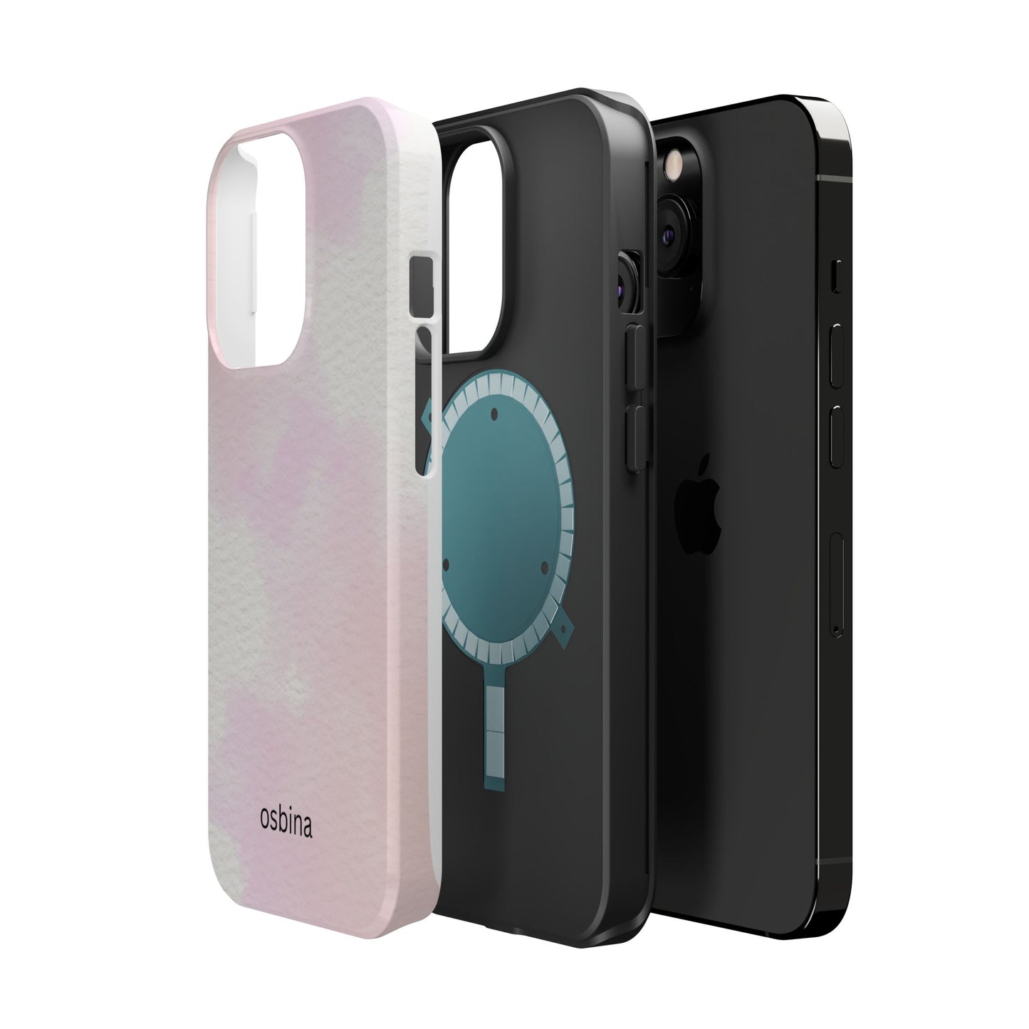 osbina | MagSafe compatible for iPhone | Pink Cotton Cloud Phone Case | Modern Muse Collection