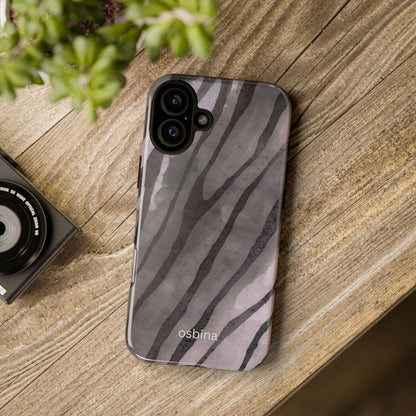 osbina | Stripes on Point — The Muted Gray + Black Tiger Case | The Season Collective