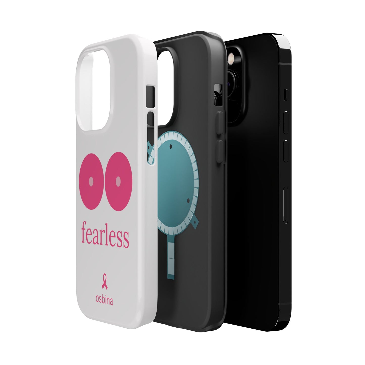 osbina |  MagSafe compatible for iPhone | Limited Edition The Fearless Tatas Case in Light Pink + Soft Pink + Hot Pink | The Pink October Collection | Inspired By