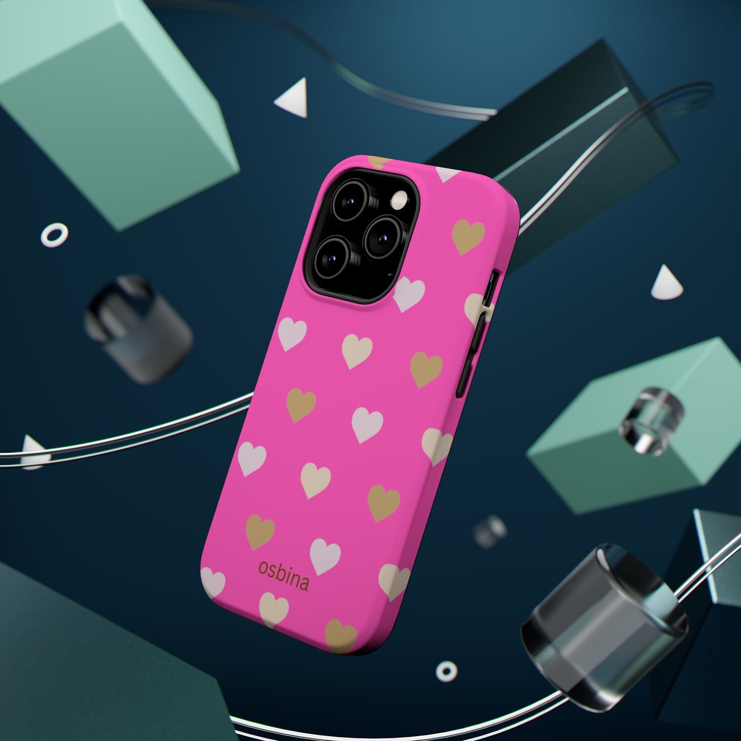 osbina | MagSafe compatible for iPhone | The Golden Hour Hearts Case | YAYOU Collection Supporting Shine Like Sable