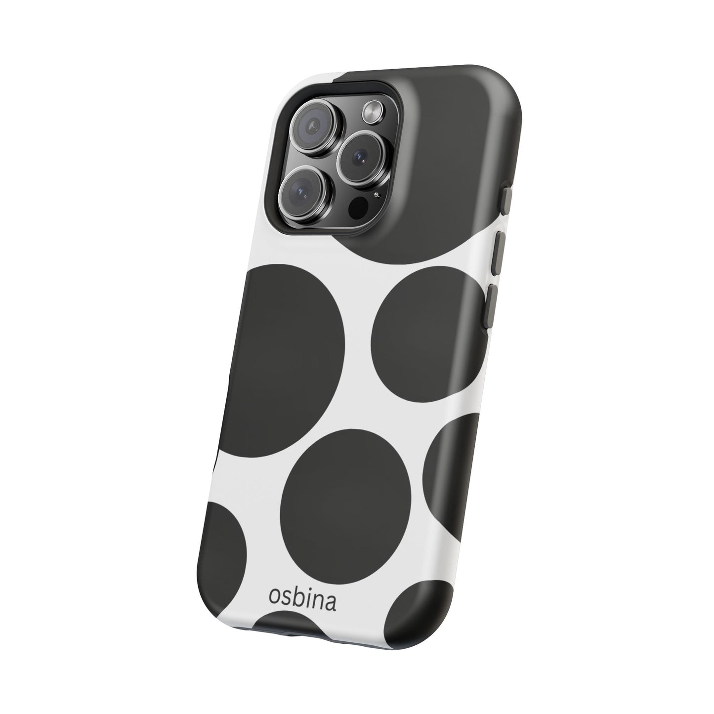 osbina | MagSafe compatible for iPhone | The Noir Bubbles Phone Case | Modern Muse Collection
