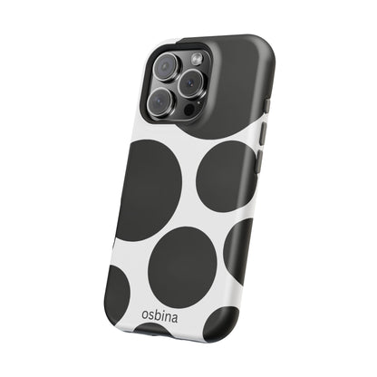 osbina | MagSafe compatible for iPhone | The Noir Bubbles Phone Case | Modern Muse Collection