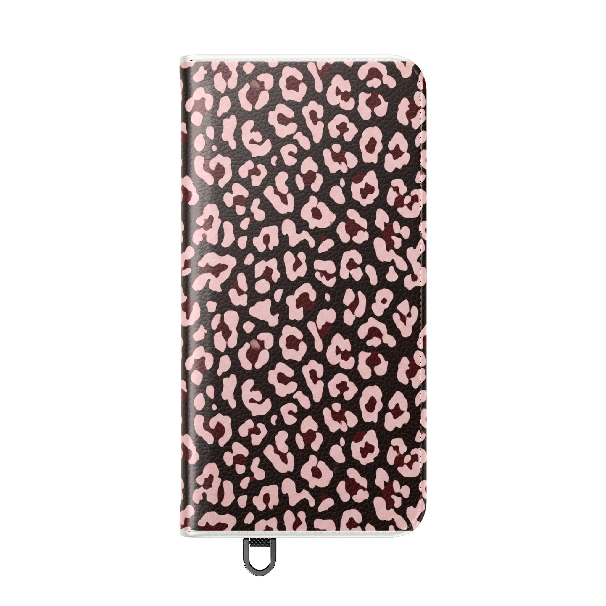 osbina | Wallet Flip Case for iPhone & Samsung | Chocolate Pink Leopard