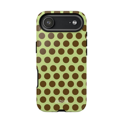 osbina | Chartreuse Cocoa Dots Designer Case
