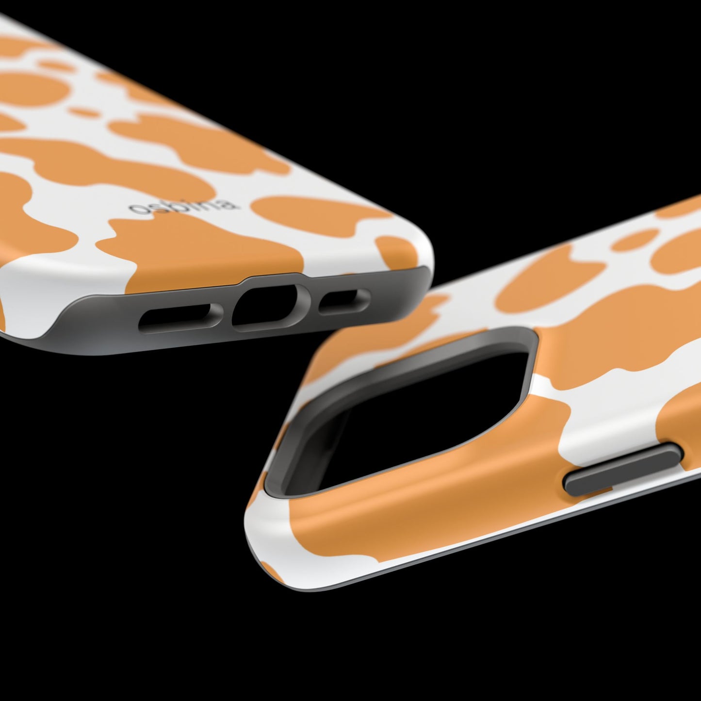 osbina | MagSafe Compatible for iPhone | Holy Cow, It’s Chic — The Orange Cow Print Case | The Season Collective