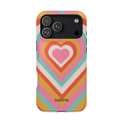 osbina | MagSafe compatible for iPhone | Heart Nouveau Phone Case | Modern Muse Collection