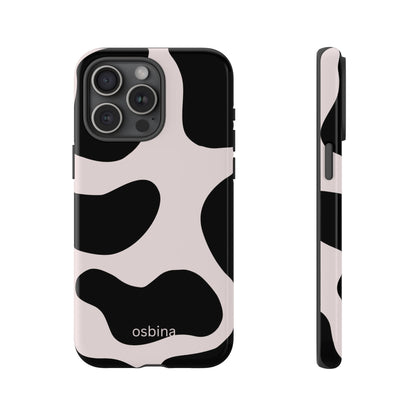 osbina | Prairie Chic Pink & Black Cow Print Phone Case | Modern Muse Collection