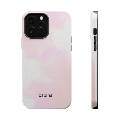 osbina | MagSafe compatible for iPhone | Pink Cotton Cloud Phone Case | Modern Muse Collection