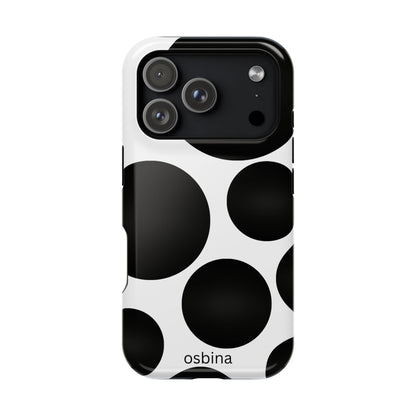 osbina | MagSafe compatible for iPhone | The Noir Bubbles Phone Case | Modern Muse Collection