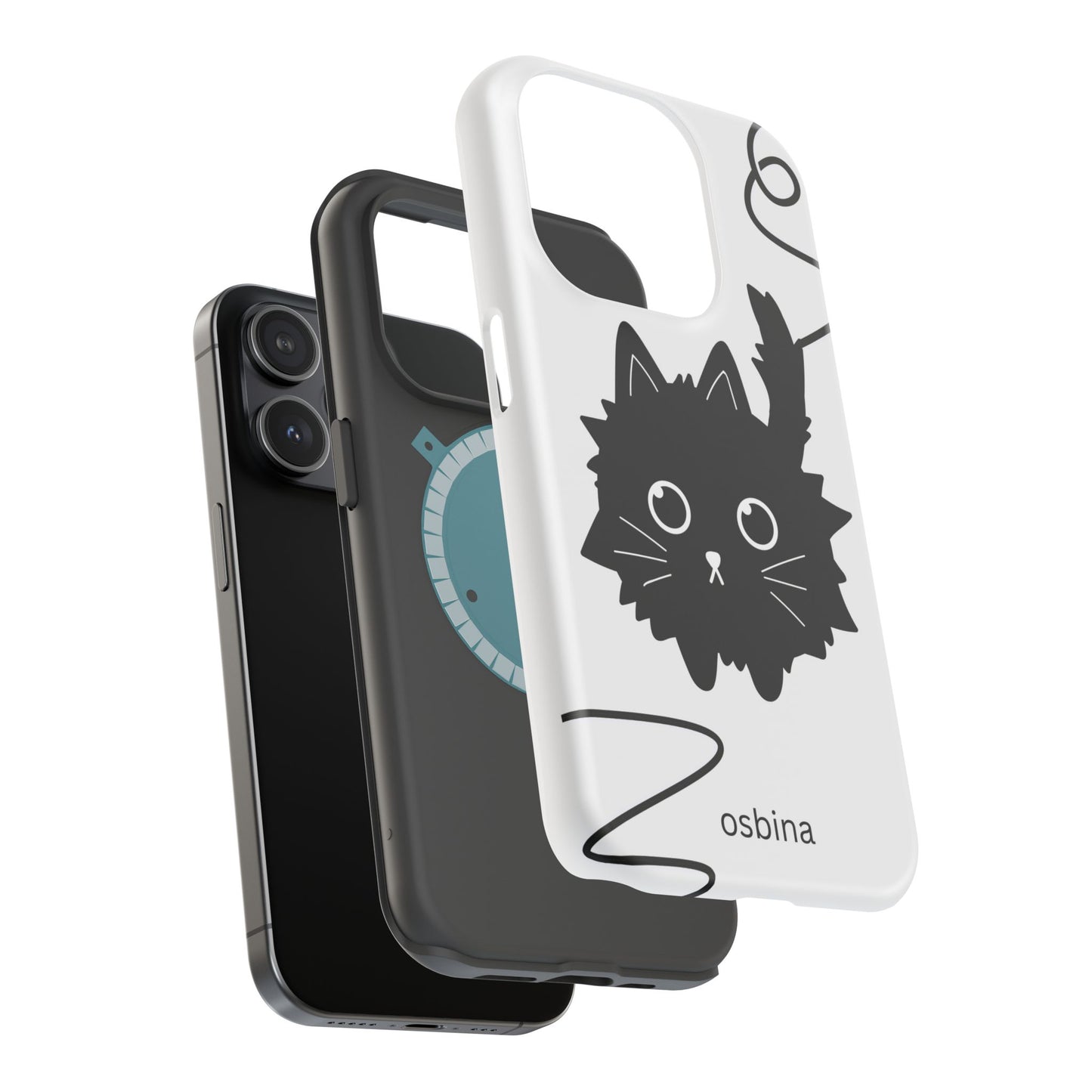 osbina | MagSafe compatible for iPhone | Midnight Couture Cat Phone Case | Season Collective Collection