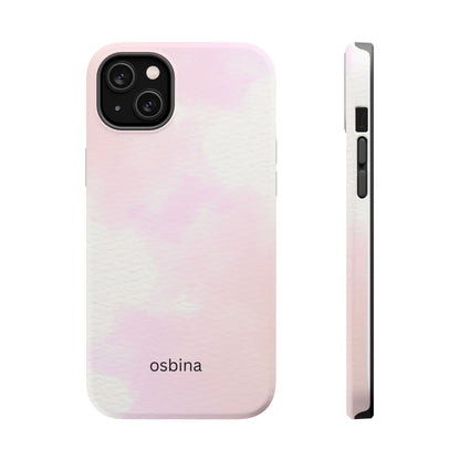 osbina | MagSafe compatible for iPhone | Pink Cotton Cloud Phone Case | Modern Muse Collection