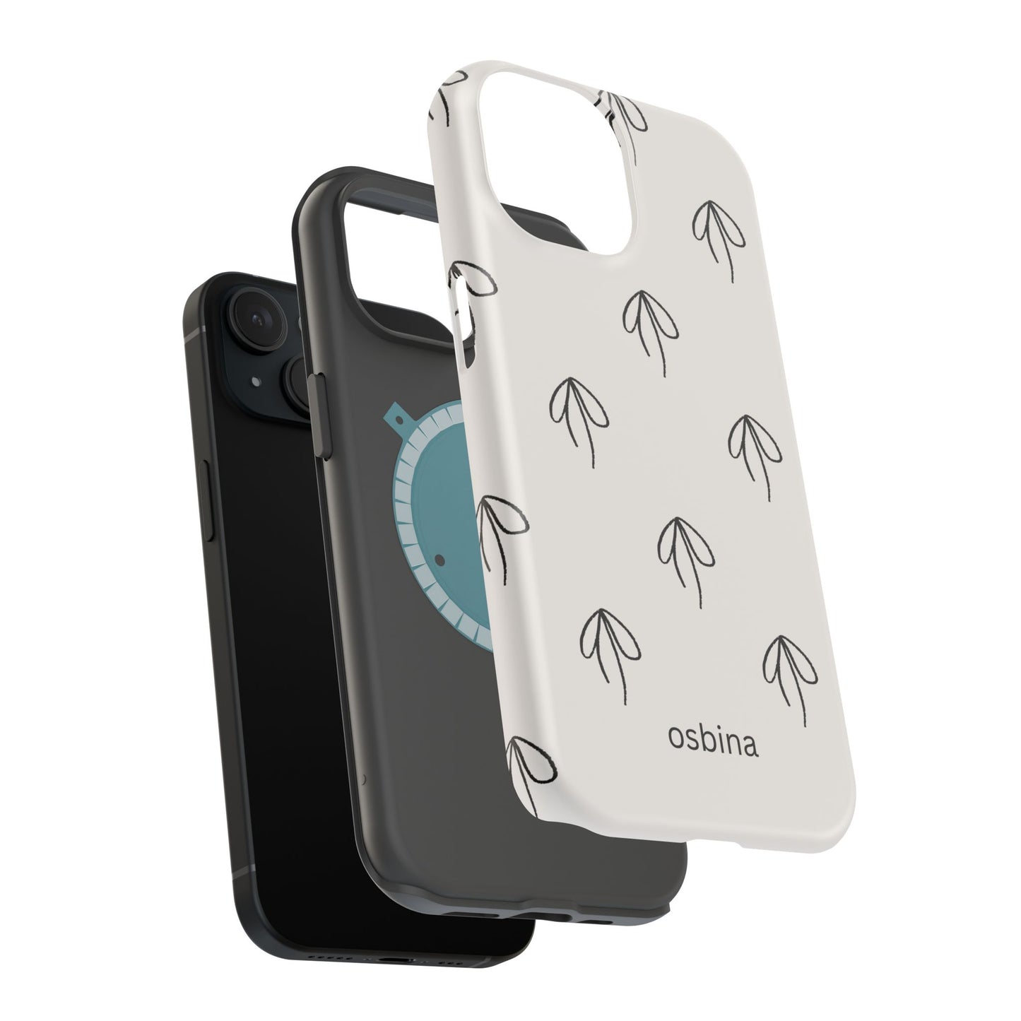 osbina | MagSafe compatible for iPhone | Linéa Flora Minimalistic Flower Phone Case | Modern Muse Collection