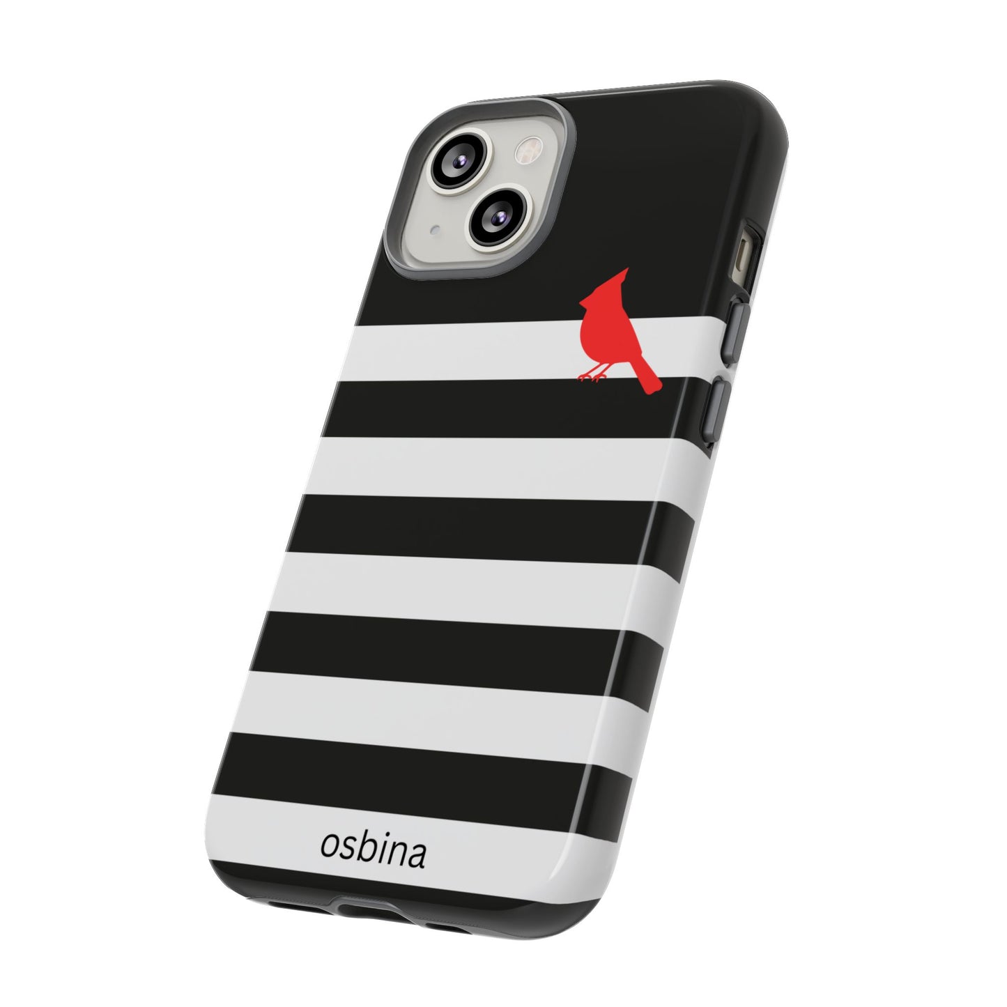osbina | Redbird Edition Thinking of You Phone Case Black & White Stripe | Inspired By Collection