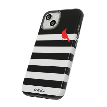 osbina | Redbird Edition Thinking of You Phone Case Black & White Stripe | Inspired By Collection