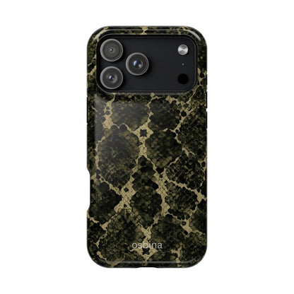 osbina | MagSafe for iPhone | The Olive Snakeskin Designer Case