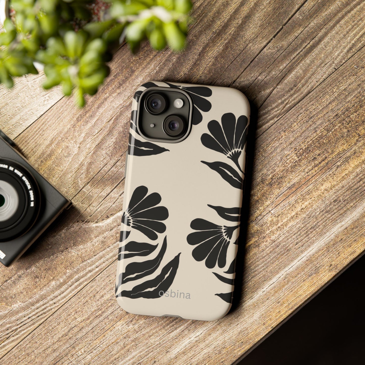 osbina | Obsidian Bloom Flower Phone Case | Modern Muse Collection