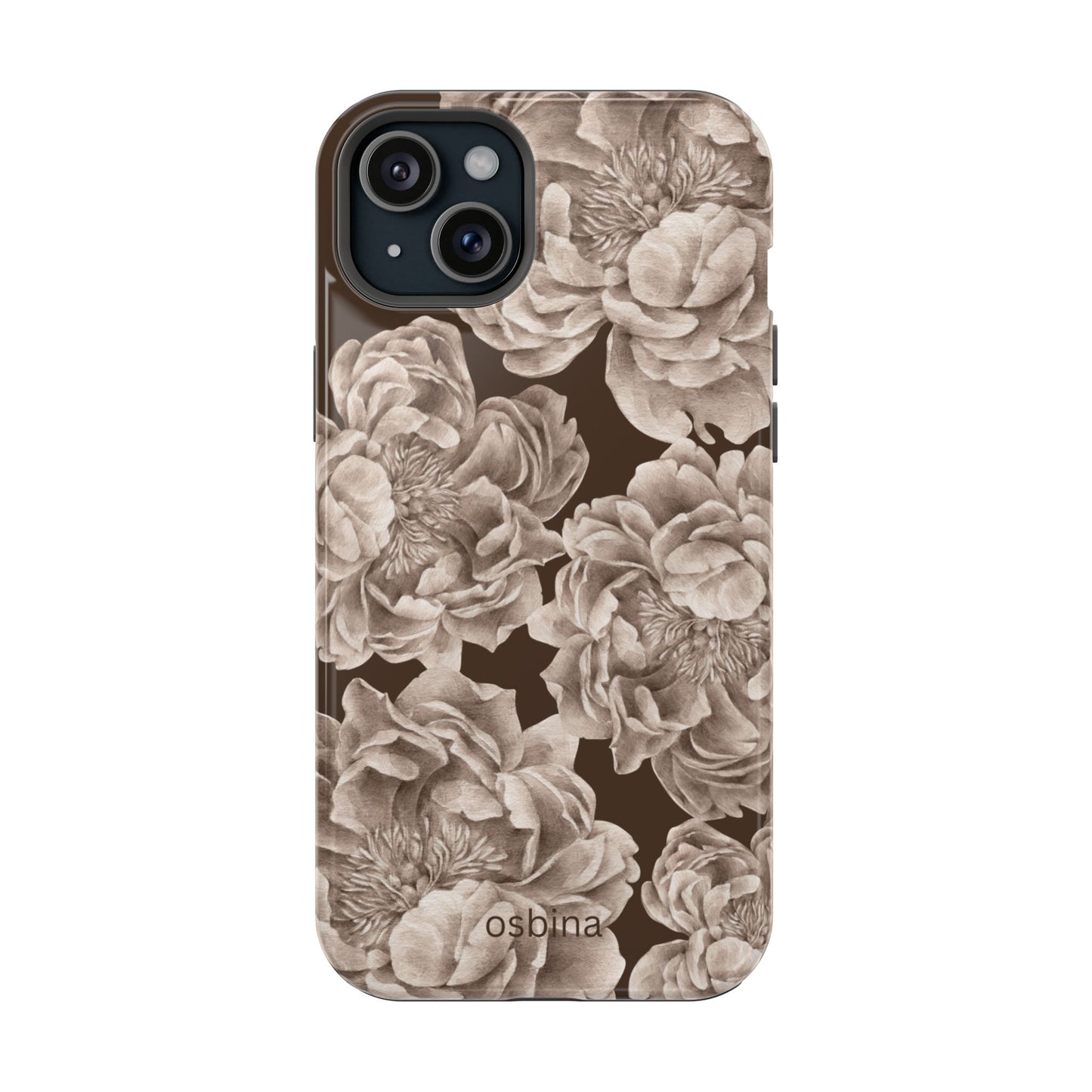 osbina | MagSafe for iPhone | Peony Espresso Designer Case