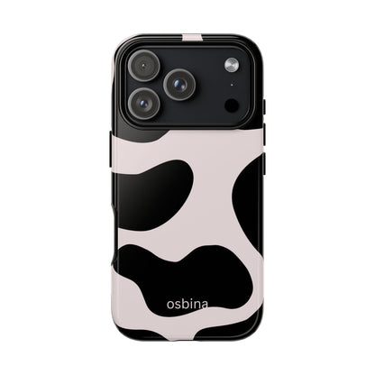 osbina | Prairie Chic Pink & Black Cow Print Phone Case | Modern Muse Collection