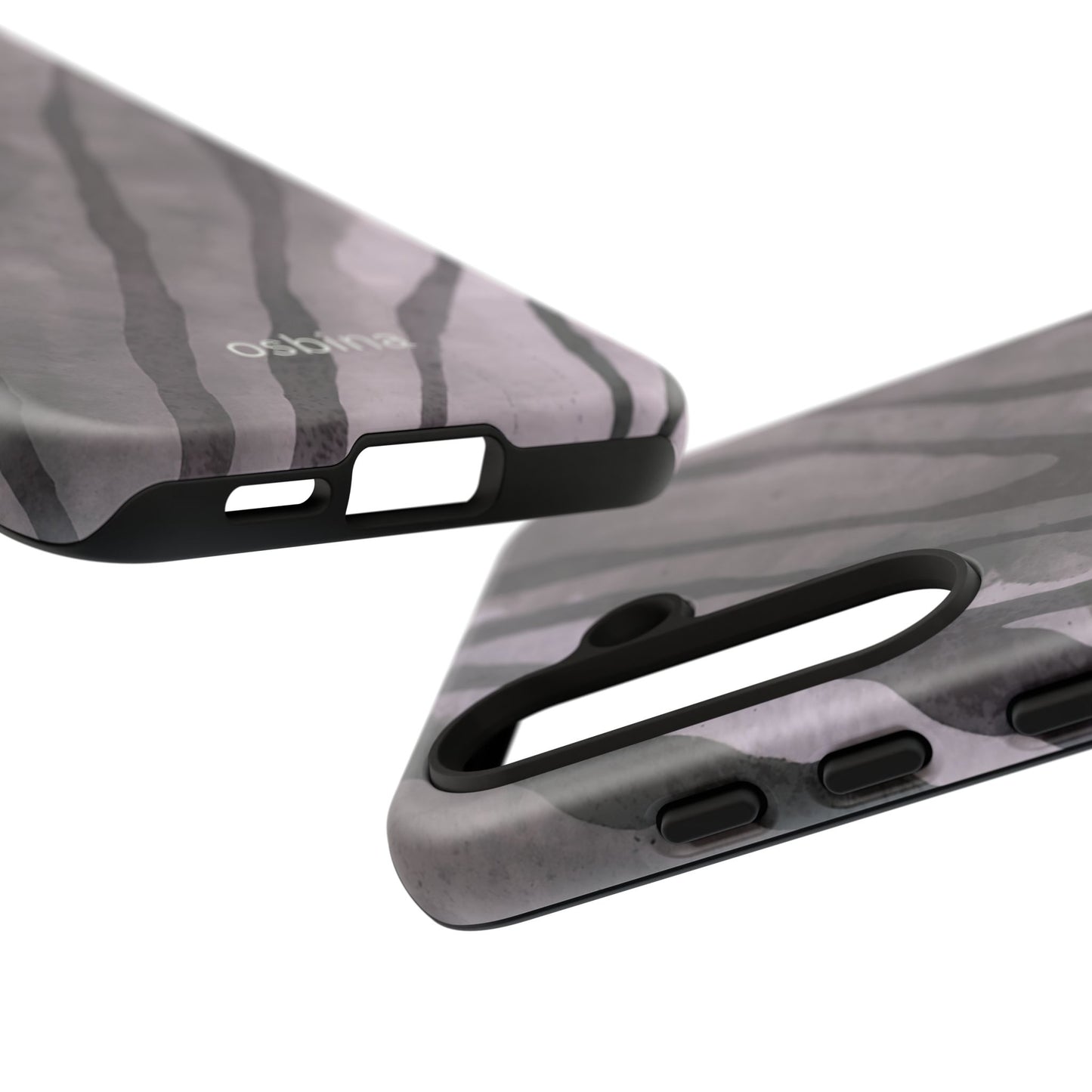 osbina | Stripes on Point — The Muted Gray + Black Tiger Case | The Season Collective