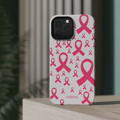 osbina |  MagSafe compatible for iPhone | Limited Edition Strength in Ribbons Case in Light Pink + Soft Pink + Hot Pink | The Pink October Collection | Inspired By