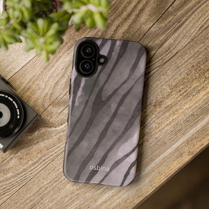 osbina | Stripes on Point — The Muted Gray + Black Tiger Case | The Season Collective