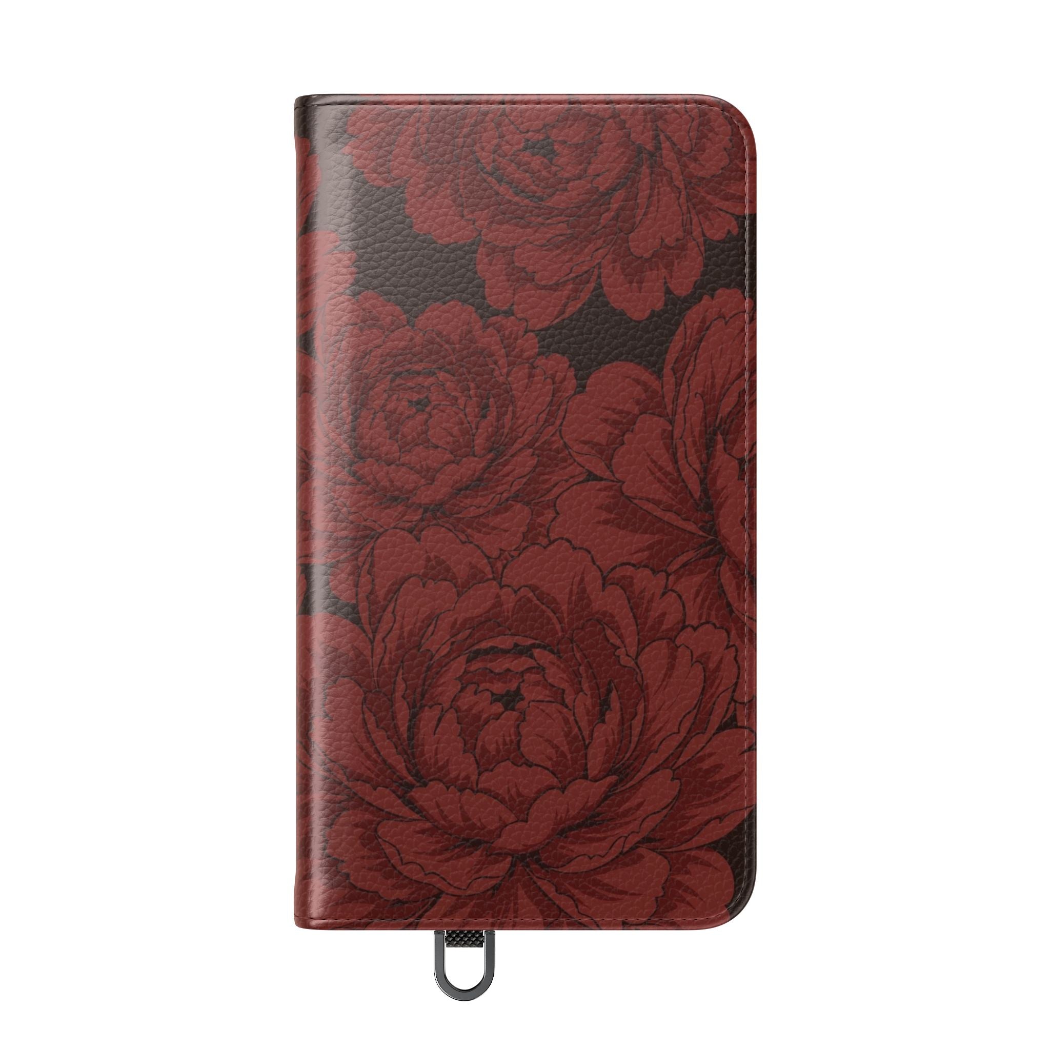 osbina | Wallet Flip Case for iPhone & Samsung | Oxblood Peony