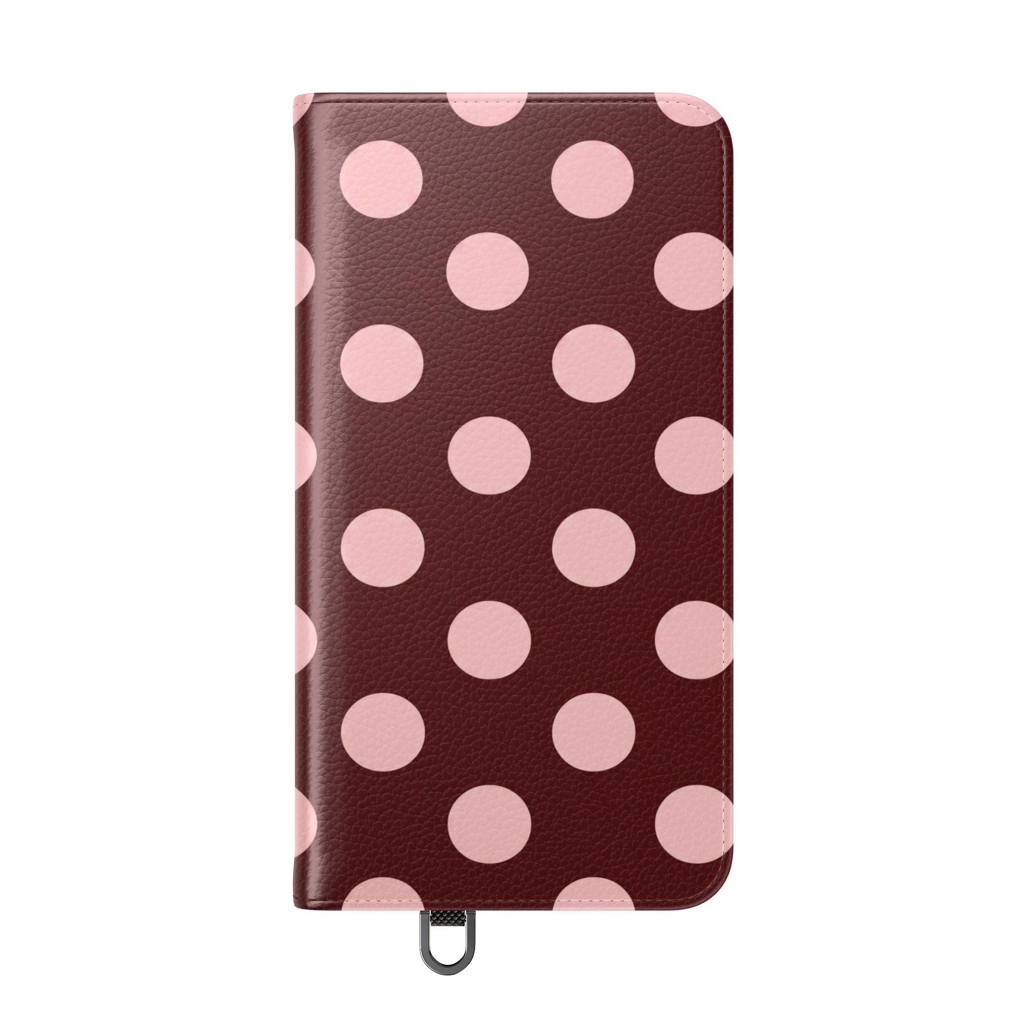osbina | Wallet Flip Case for iPhone & Samsung | Oxblood Dot