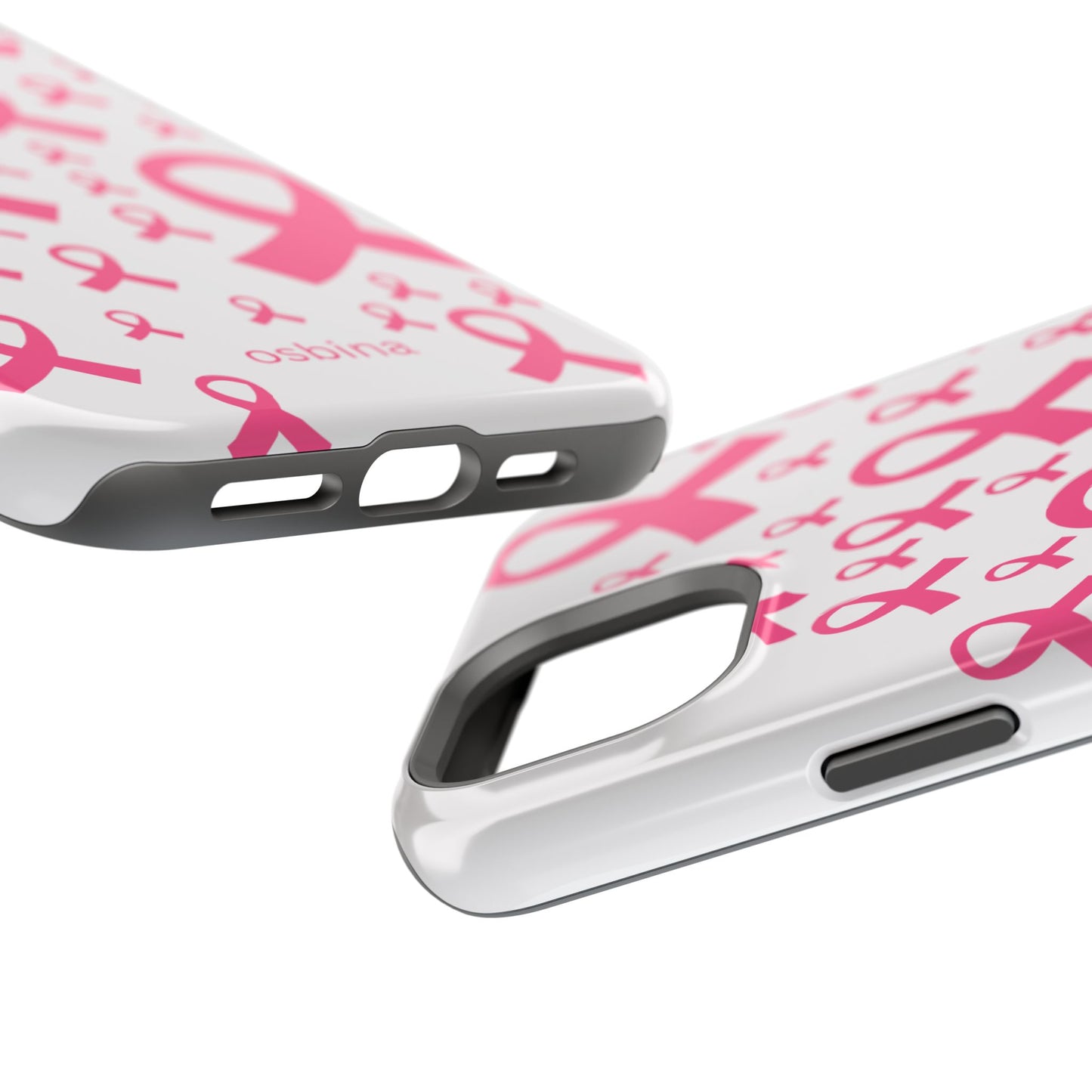 osbina |  MagSafe compatible for iPhone | Limited Edition Strength in Ribbons Case in Light Pink + Soft Pink + Hot Pink | The Pink October Collection | Inspired By
