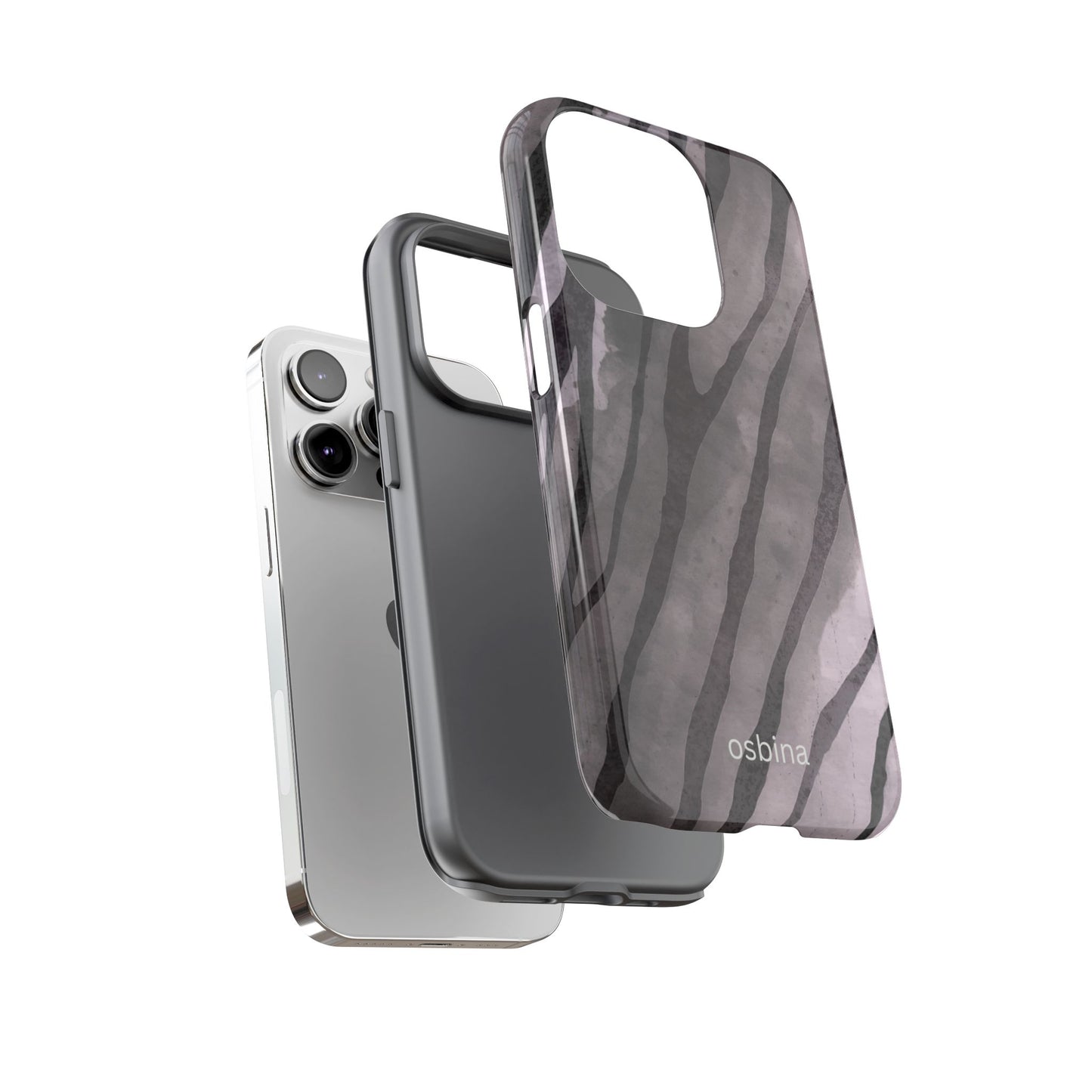 osbina | Stripes on Point — The Muted Gray + Black Tiger Case | The Season Collective