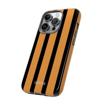 osbina | The Statement Stripe Case in Black + Orange | The Season Collective