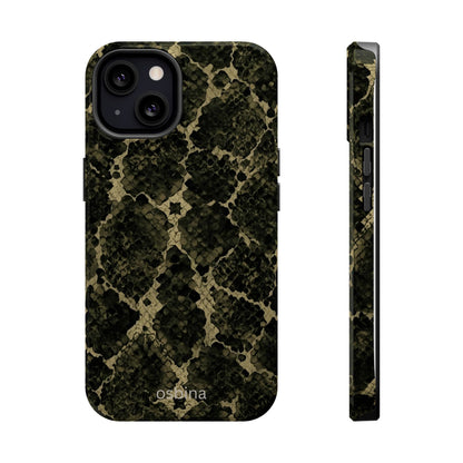 osbina | MagSafe for iPhone | The Olive Snakeskin Designer Case