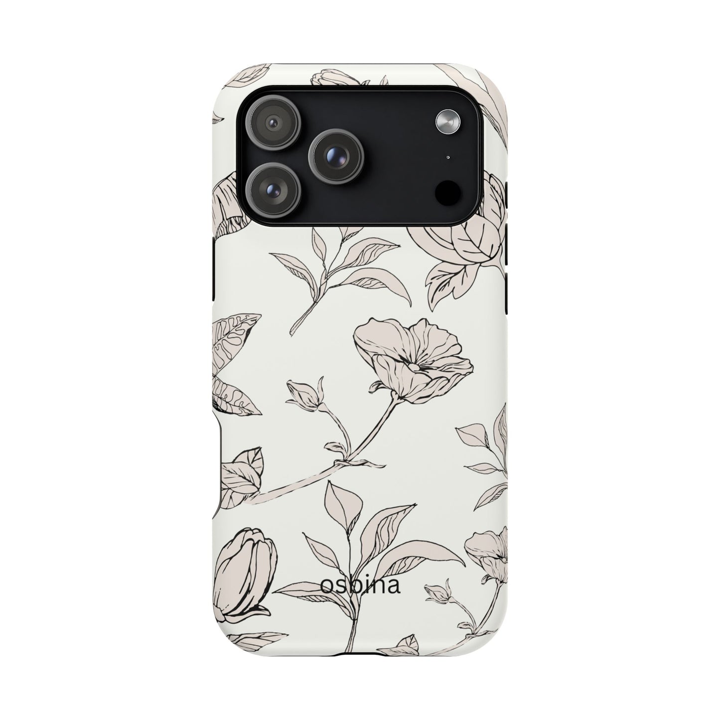 osbina | MagSafe compatible for iPhone | Silhouette Bloom Phone Case | Modern Muse Collection