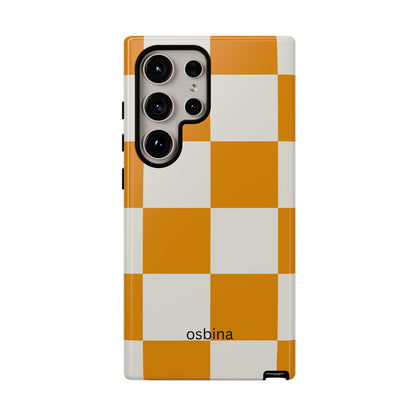 osbina | Check You Out — The Orange + White Check Case | The Season Collective
