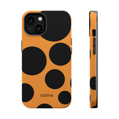 osbina | MagSafe Compatible for iPhone | The Bubble Statement Case in Orange + Black | The Season Collective