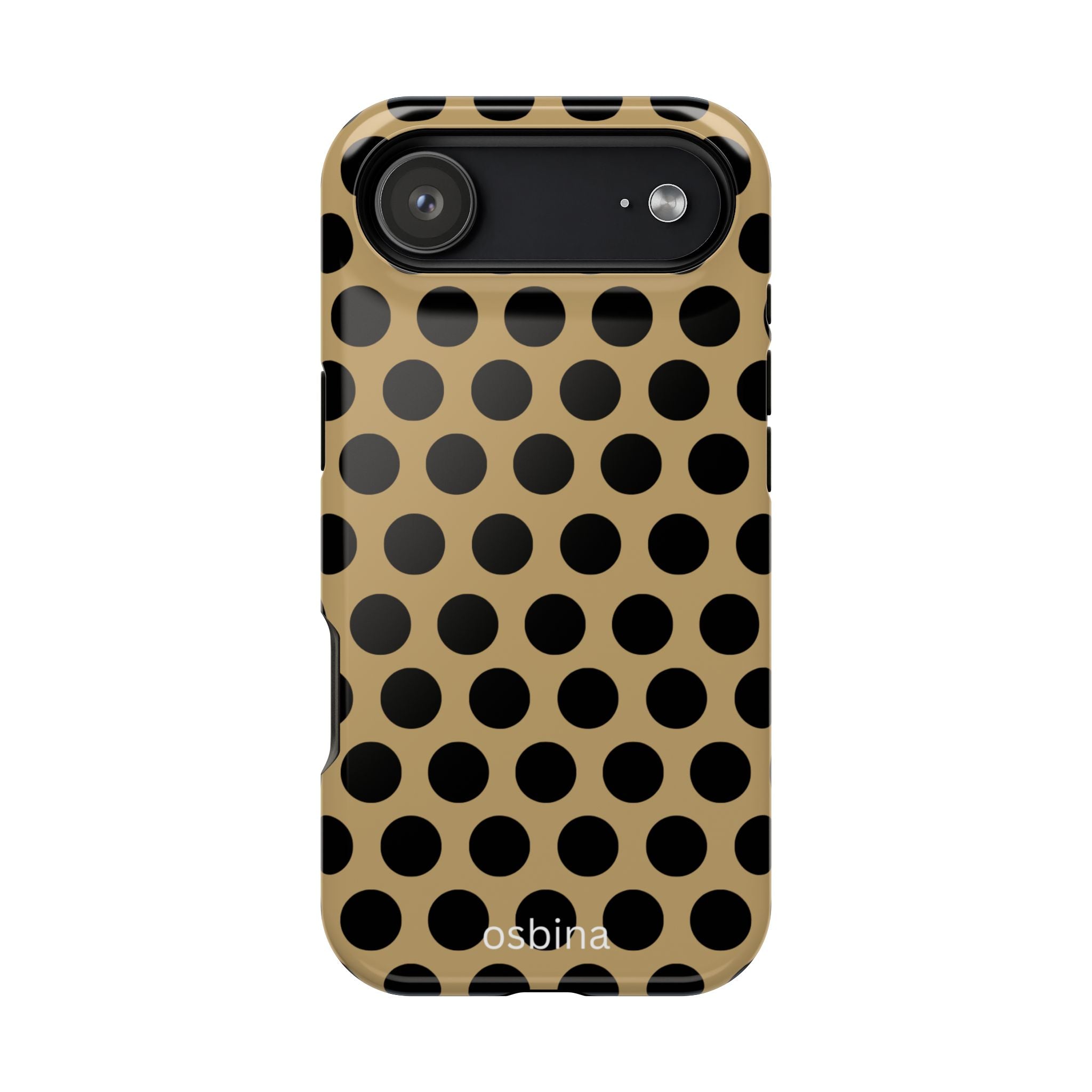 osbina | MagSafe for iPhone | Camel Noir Dots Designer Case
