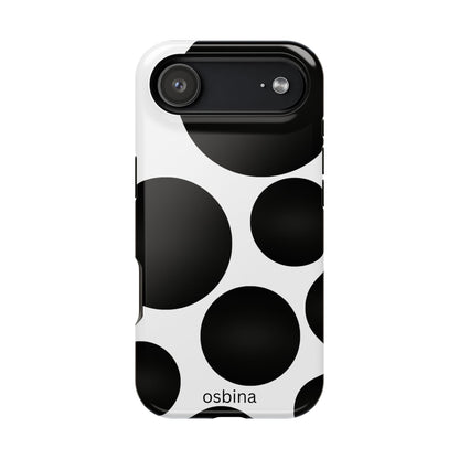 osbina | MagSafe compatible for iPhone | The Noir Bubbles Phone Case | Modern Muse Collection