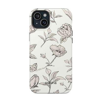 osbina | MagSafe compatible for iPhone | Silhouette Bloom Phone Case | Modern Muse Collection
