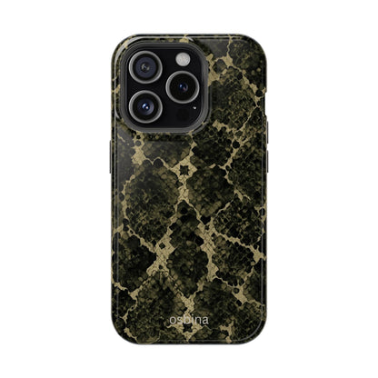 osbina | MagSafe for iPhone | The Olive Snakeskin Designer Case