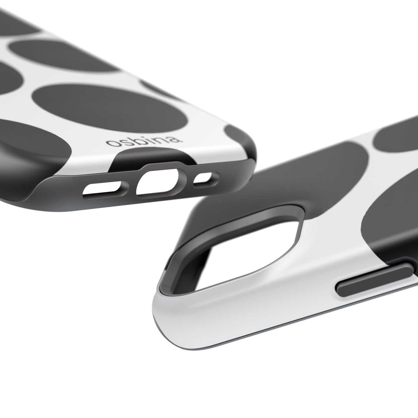 osbina | MagSafe compatible for iPhone | The Noir Bubbles Phone Case | Modern Muse Collection